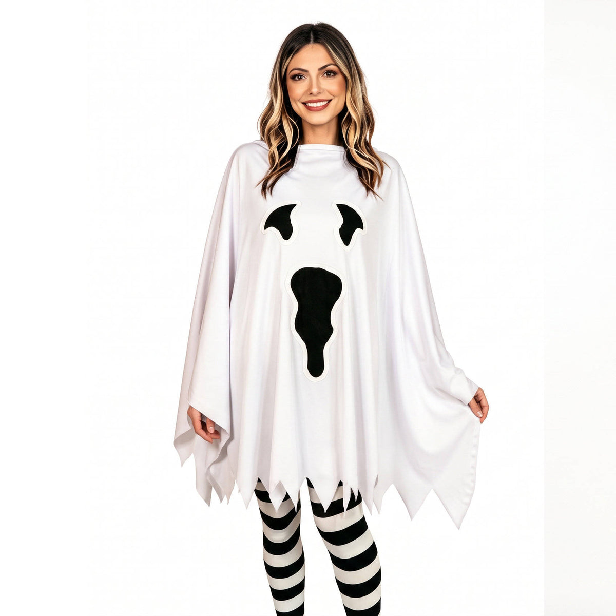 Halloween Costume for Women, Glow in the Dark Ghost Costume for Adults, Halloween Parties and Cosplay Events
