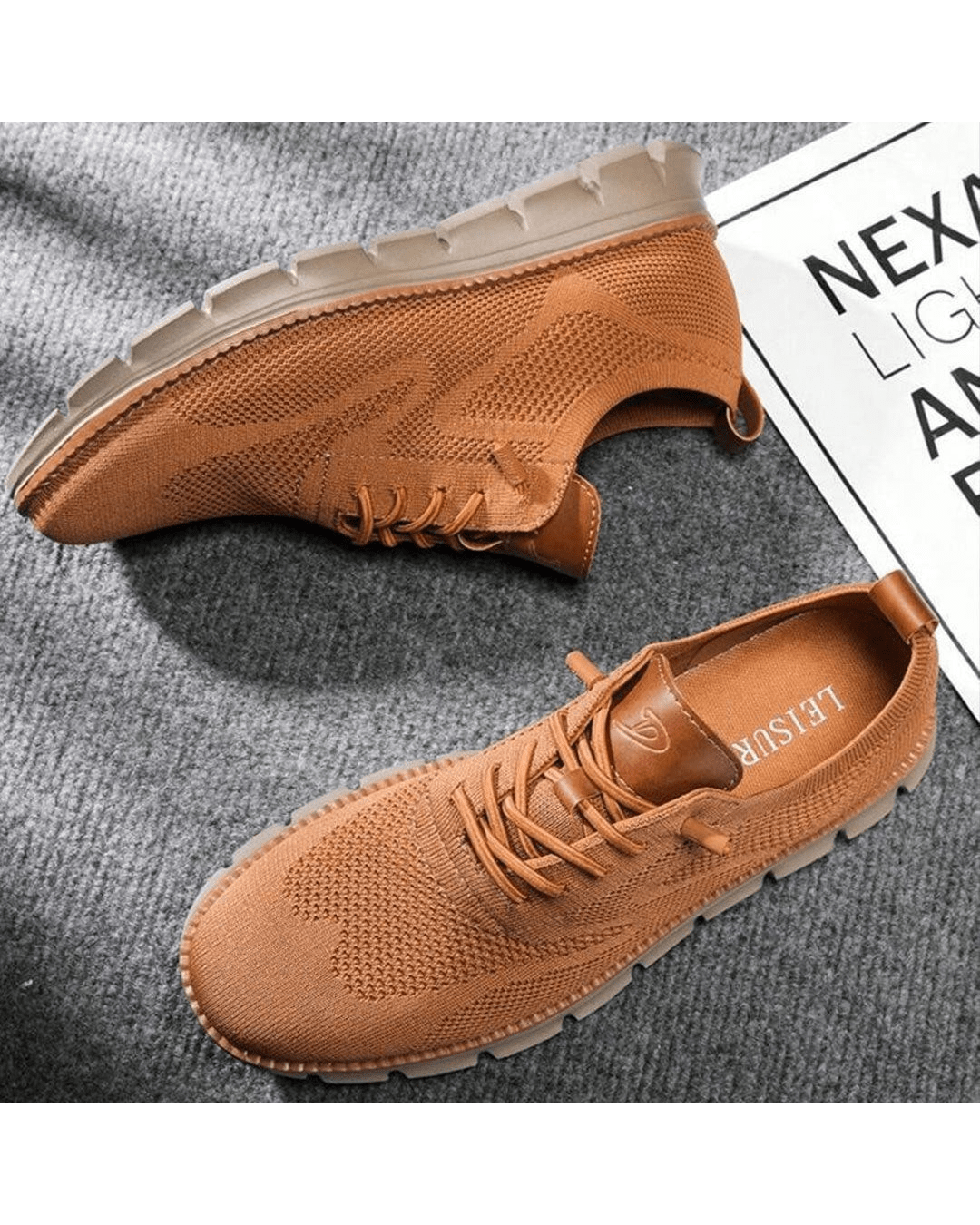 Mesh Sneakers with Shock Absorbing Sole and Ergonomic Outsole Minimalist Design