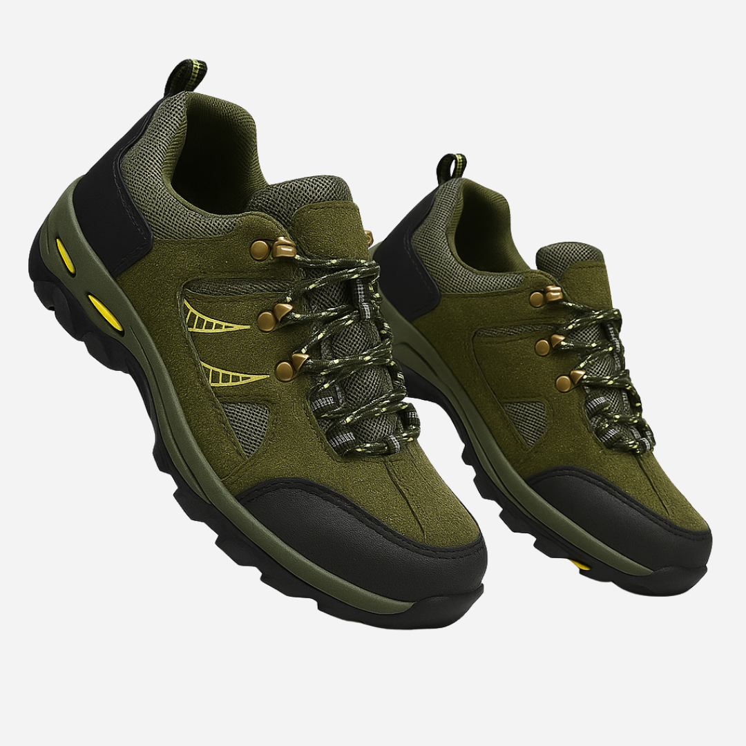 All-Terrain Hiking Shoes with Breathable Material and Slip-Resistant Sole