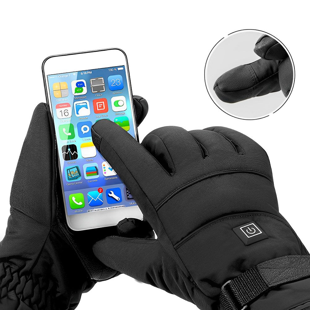Rechargeable Heated Gloves with Three Temperature Settings and 8 Hour Battery