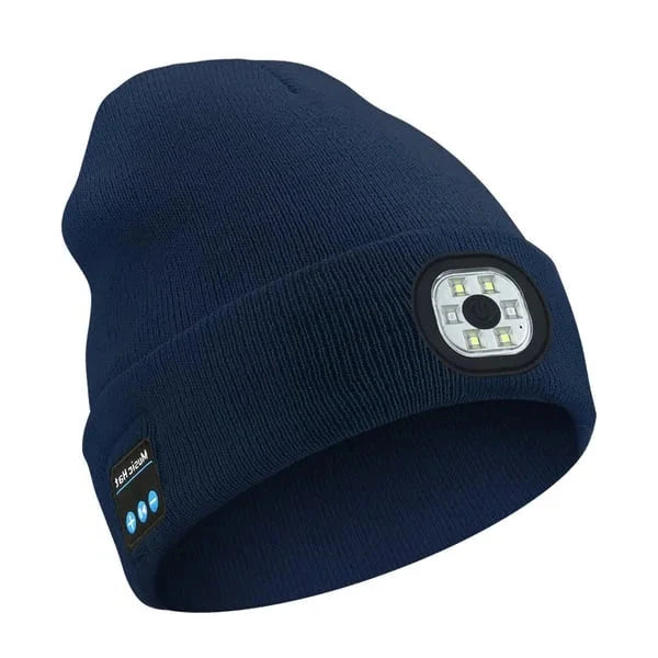 Wireless LED Beanie with Bluetooth Audio and Three Light Modes