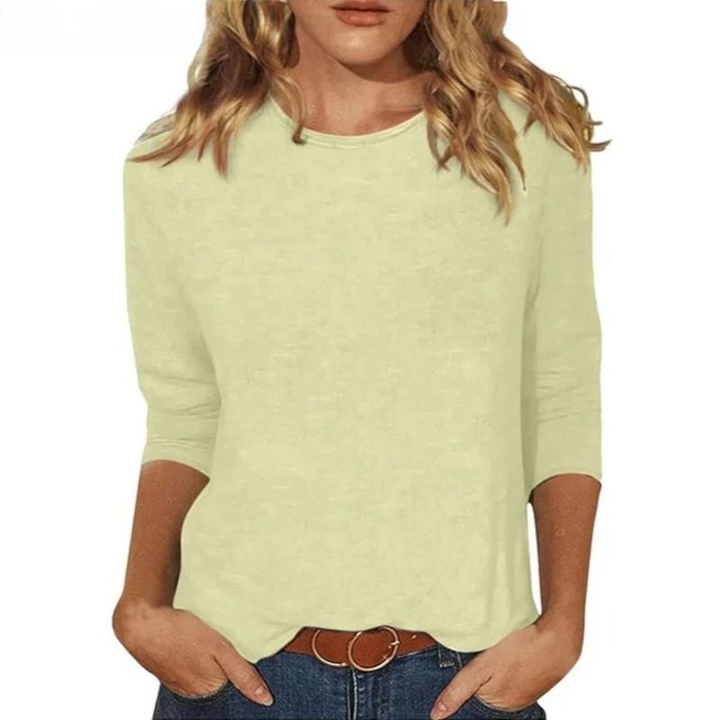 Women’s Long Sleeve Crewneck Top, Soft Casual Basic Shirt for Work and Everyday Wear