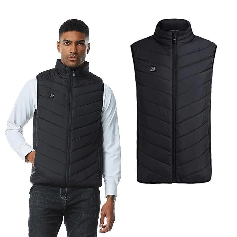 Heated Puffer Vest with 11 Heating Areas and Carbon Fiber Technology, 12-Hour Battery