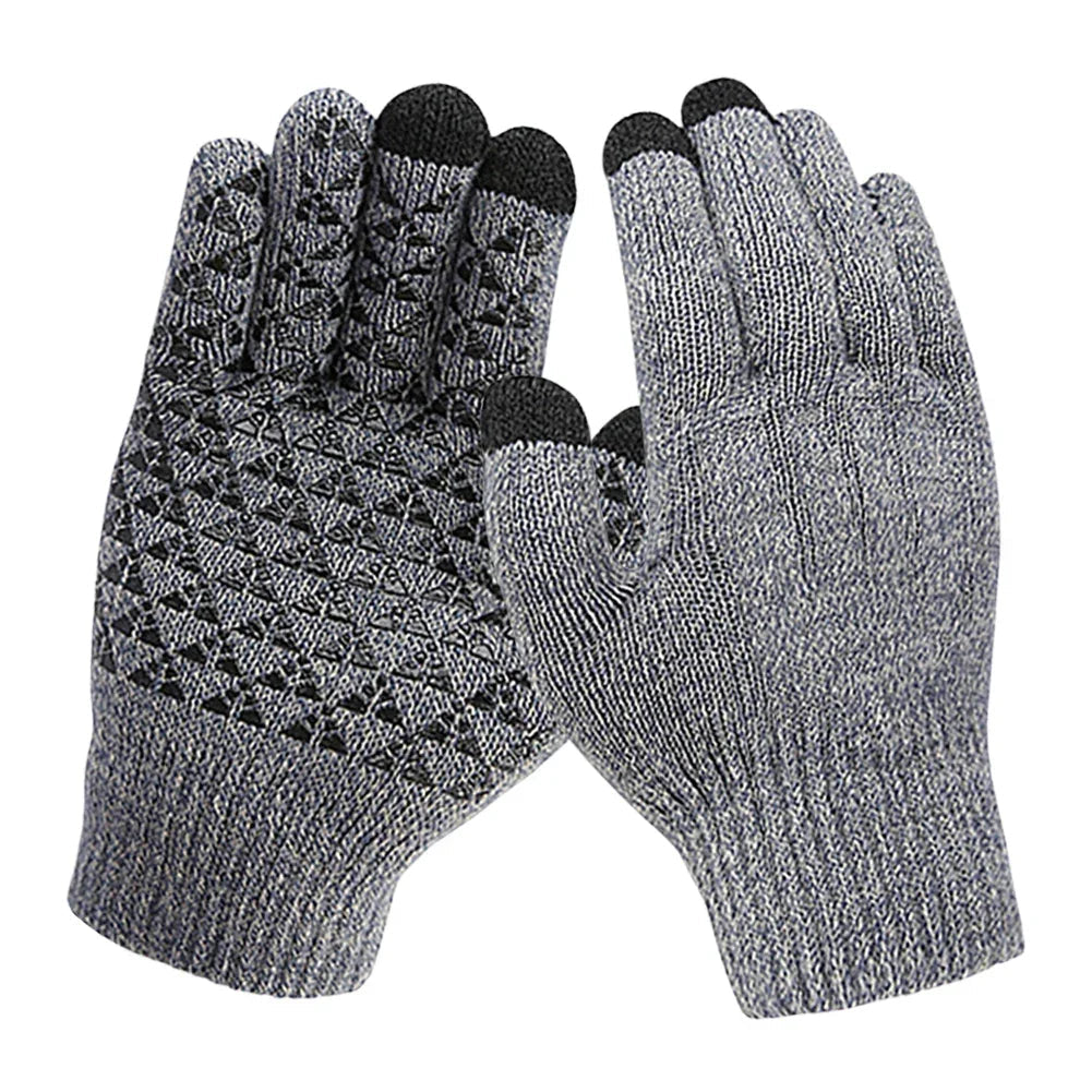 Heated Touchscreen Gloves with Three-Finger Access and Silicone Grip