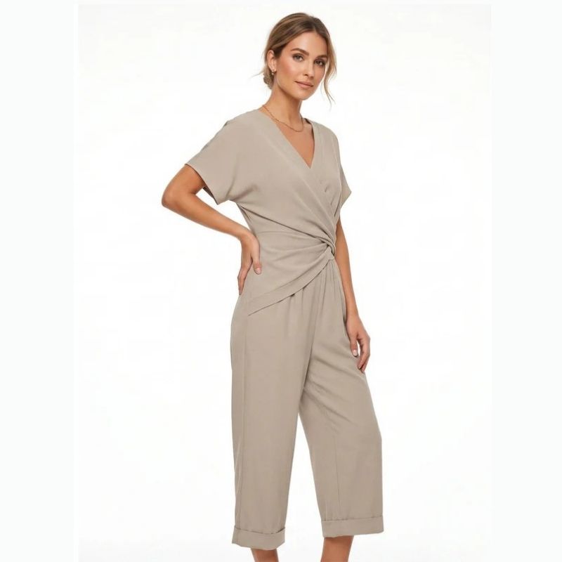 Elegant Two Piece Set, Fashionable Matching Outfit for Womens Everyday Style