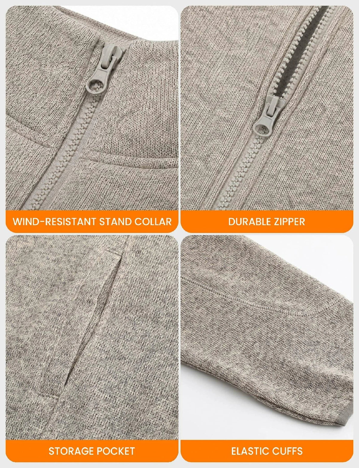 Heated Fleece Jacket with Five Carbon Fiber Zones and Universal Power Bank Charging