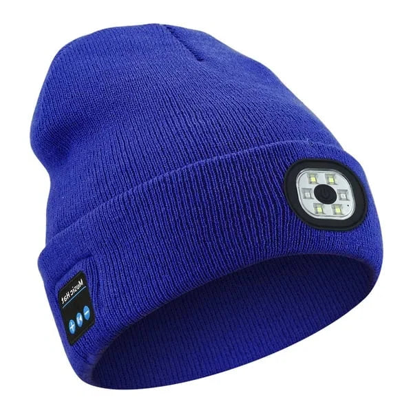 Wireless LED Beanie with Bluetooth Audio and Three Light Modes