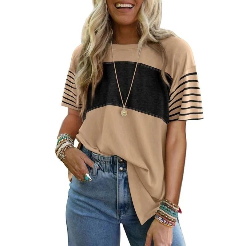Womens Oversized Crew Neck Top - Casual Long Sleeve Loose Fit Shirt