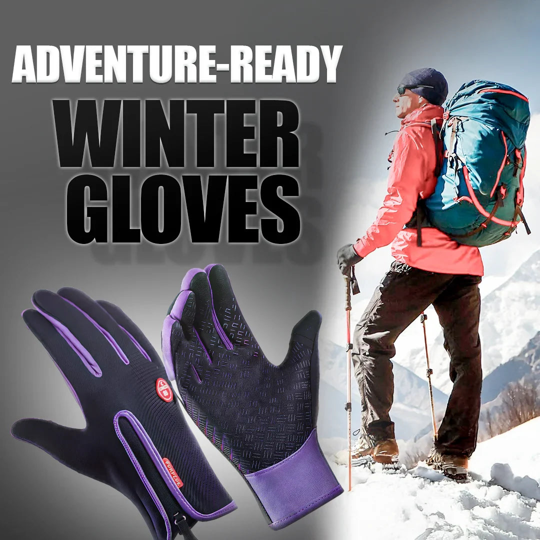 Touchscreen Winter Gloves with Textured Grip and Insulated Lining