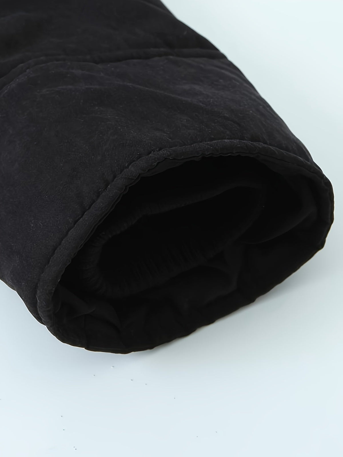 Mid Length Parka with Plush Lining and Adjustable Drawstring, Snap Button Closure