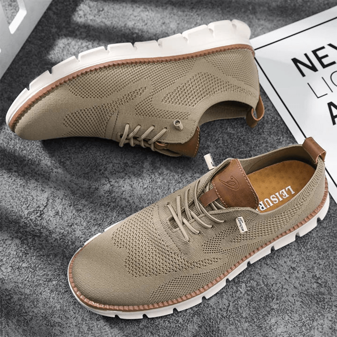 Mesh Sneakers with Shock Absorbing Sole and Ergonomic Outsole Minimalist Design