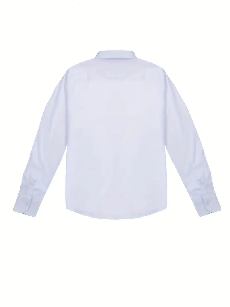 Button Up Dress Shirt with Contrast Collar and Cuffs Modern Tailored Fit