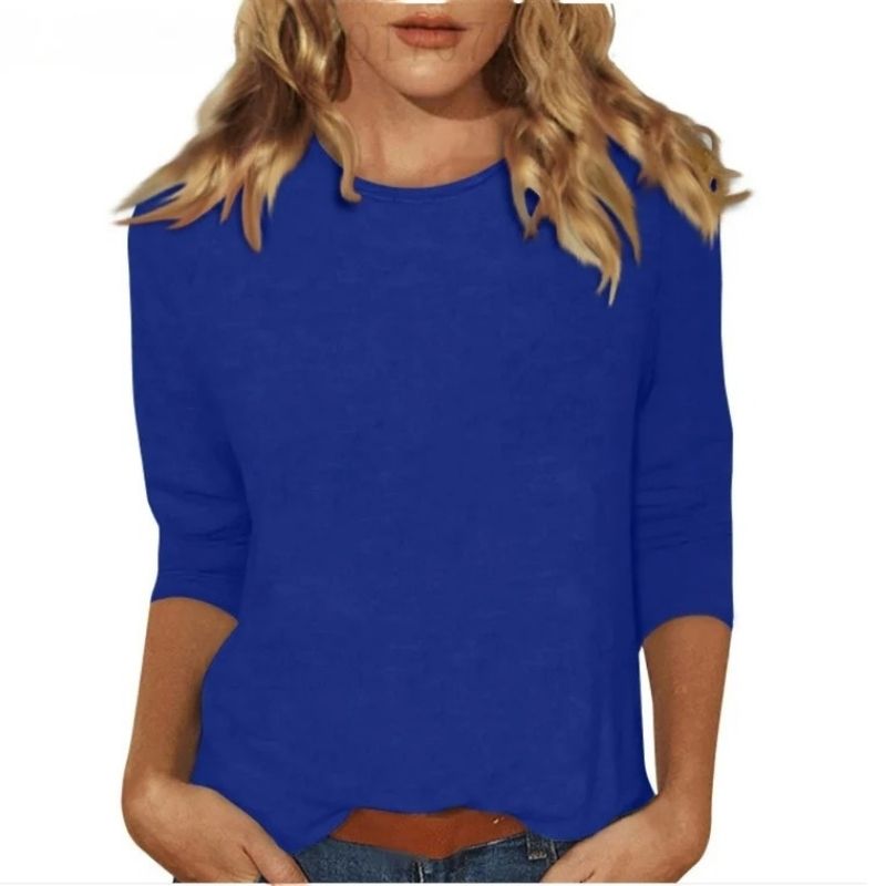 Women’s Long Sleeve Crewneck Top, Soft Casual Basic Shirt for Work and Everyday Wear