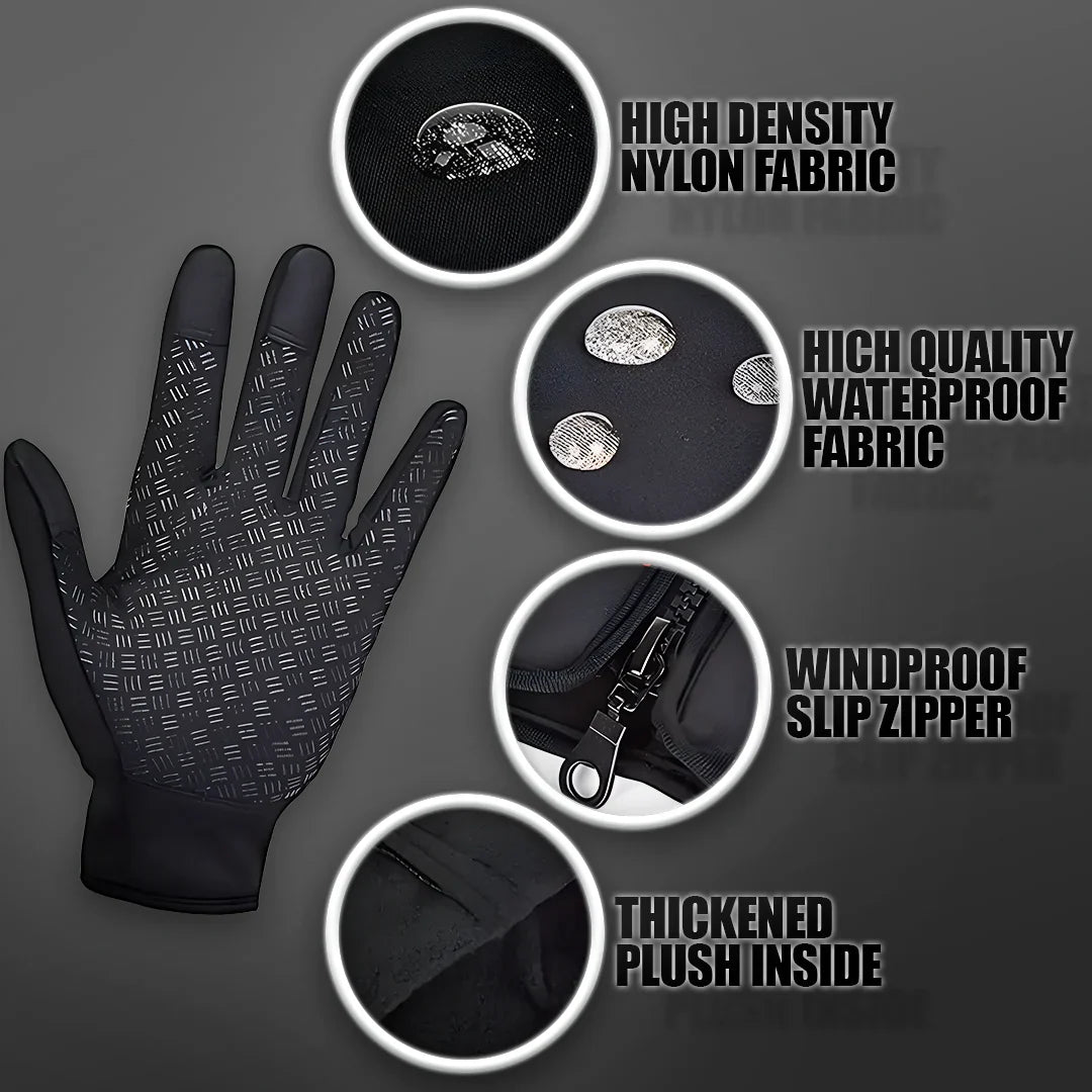 Touchscreen Winter Gloves with Textured Grip and Insulated Lining