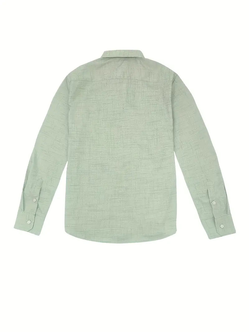 Button Up Dress Shirt with Contrast Collar and Cuffs Modern Tailored Fit