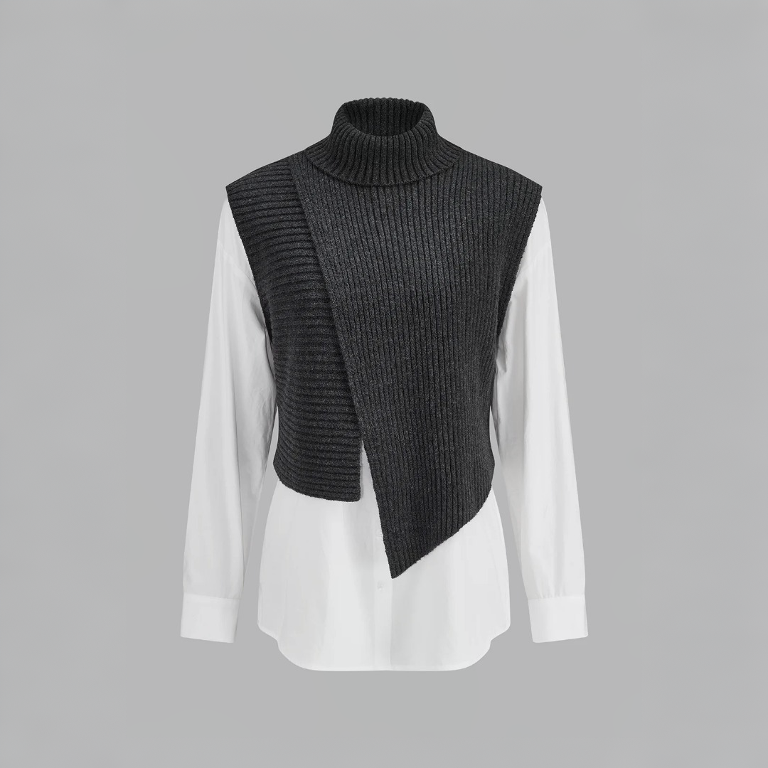 Relaxed Knit Sweater with Breathable Fabric and Slight Stretch