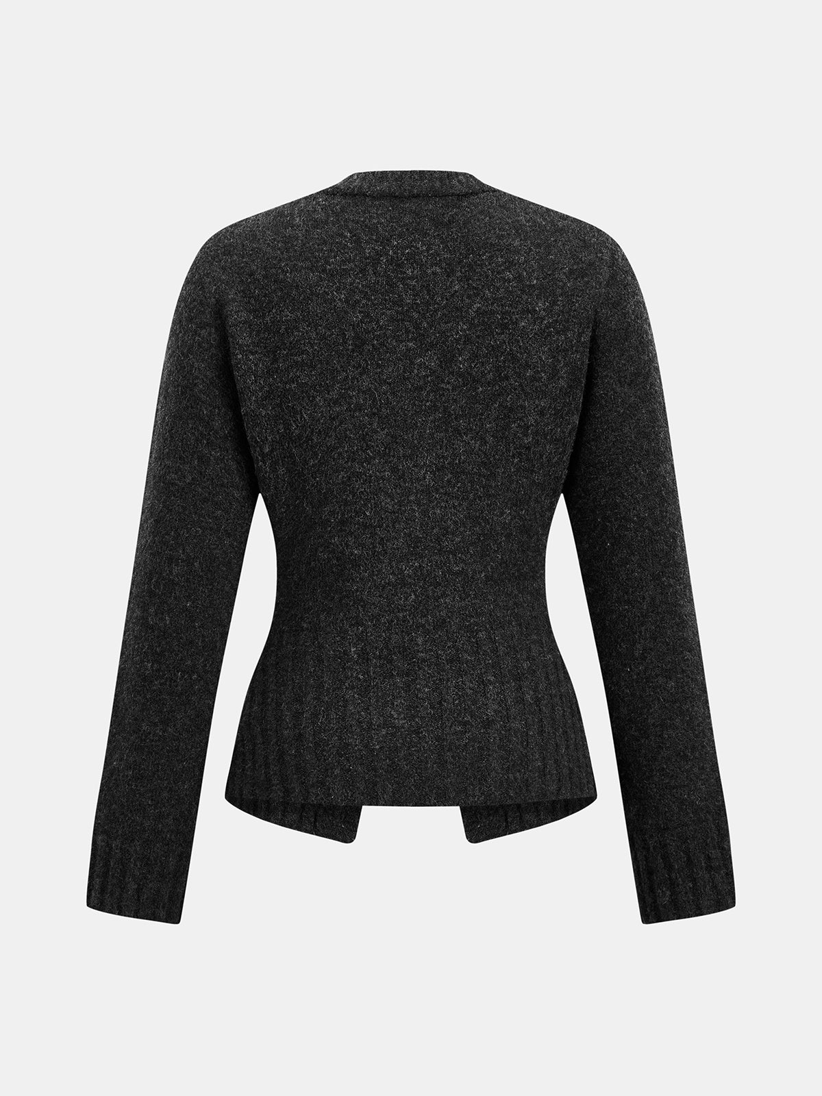 Pullover Knit Sweater with High Stretch Blend and Medium Weight