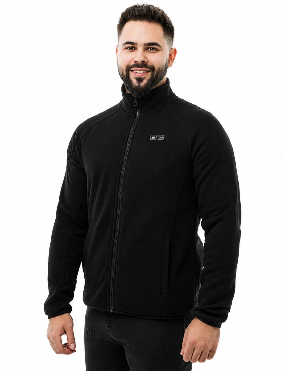 Heated Fleece Jacket with Five Carbon Fiber Zones and Universal Power Bank Charging