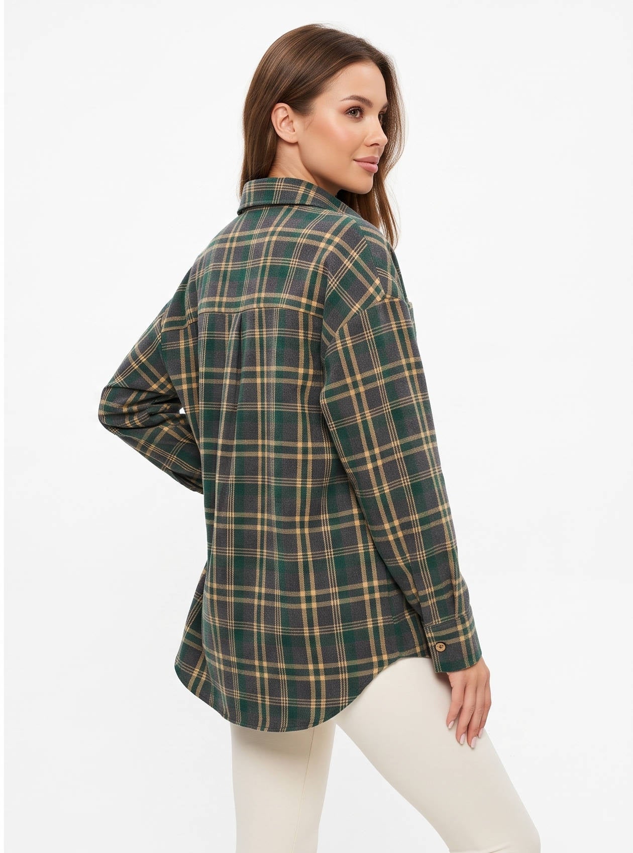 Plaid Flannel Shirts for Women, Buffalo Plaid Shirt, Oversized Long Sleeve Casual Button Down Blouse Top