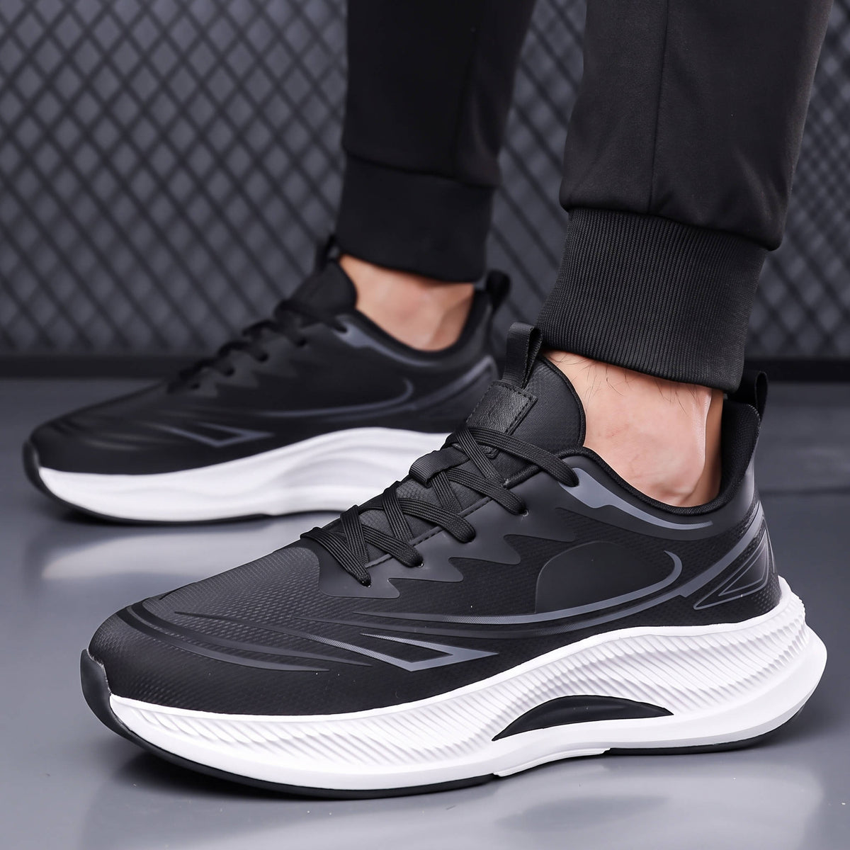 Sculpted Sole Sneakers, Modern Casual Shoes for Everyday Comfort and Style