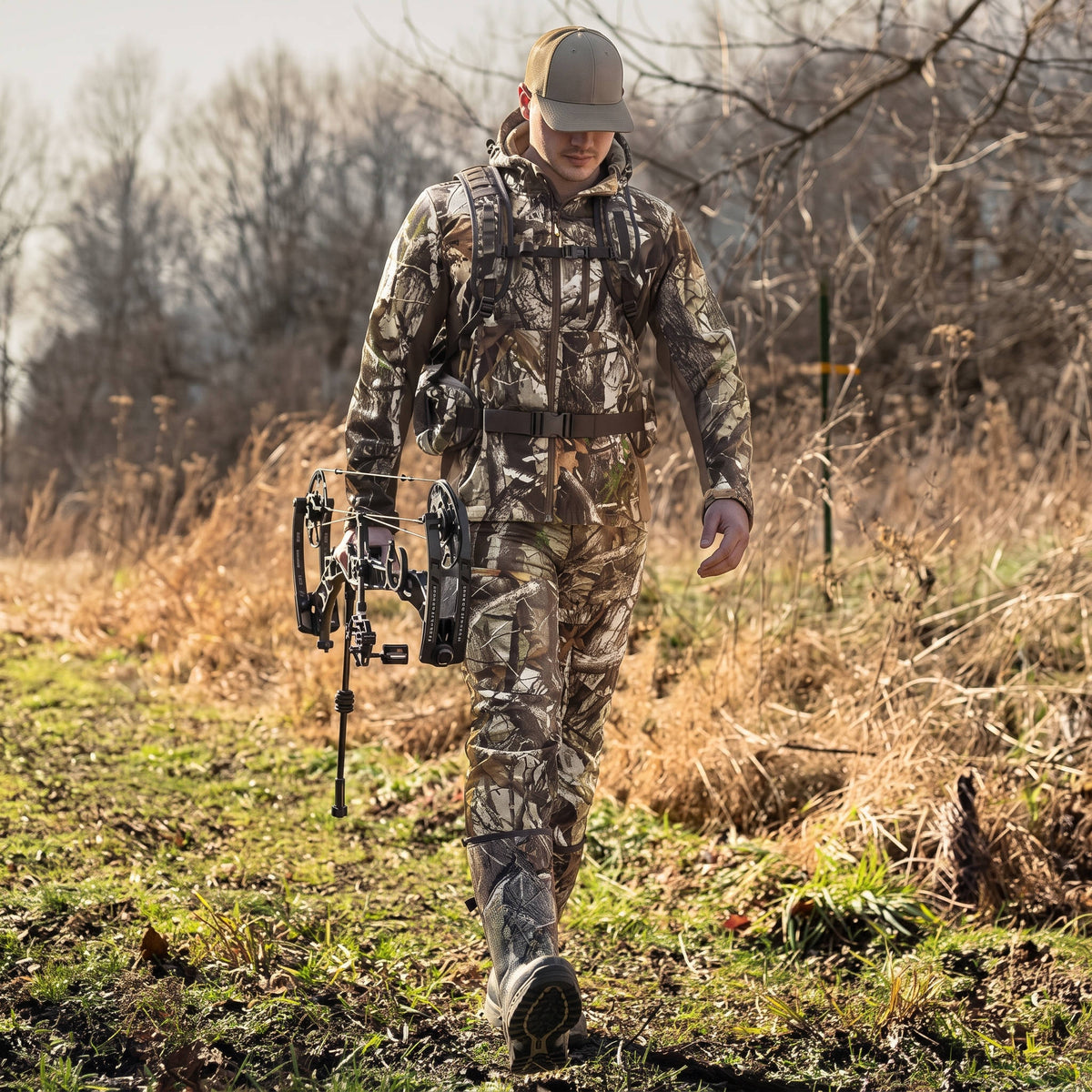 Mens Hunting Pants and Jacket, Silent Fleece Lined Hunting Clothing for Outdoor Hunting and Cold Weather