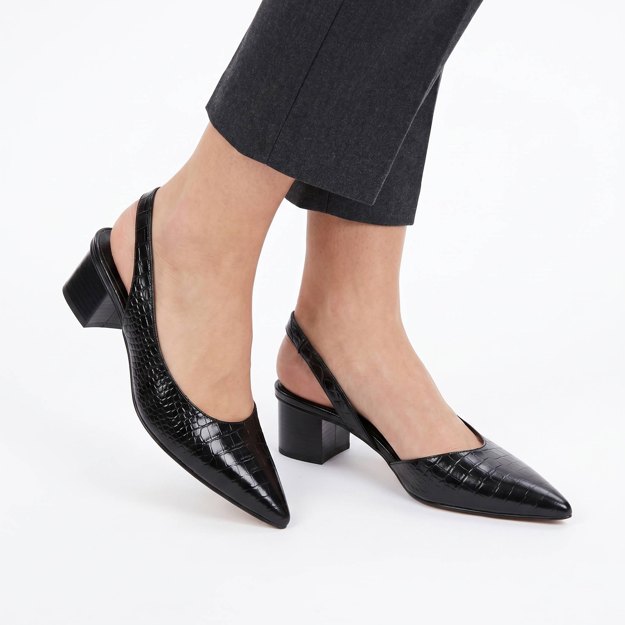 Women's Comfortable Wedge Dress Pumps, Fashion Block Heel Shoes for Work and Weddings