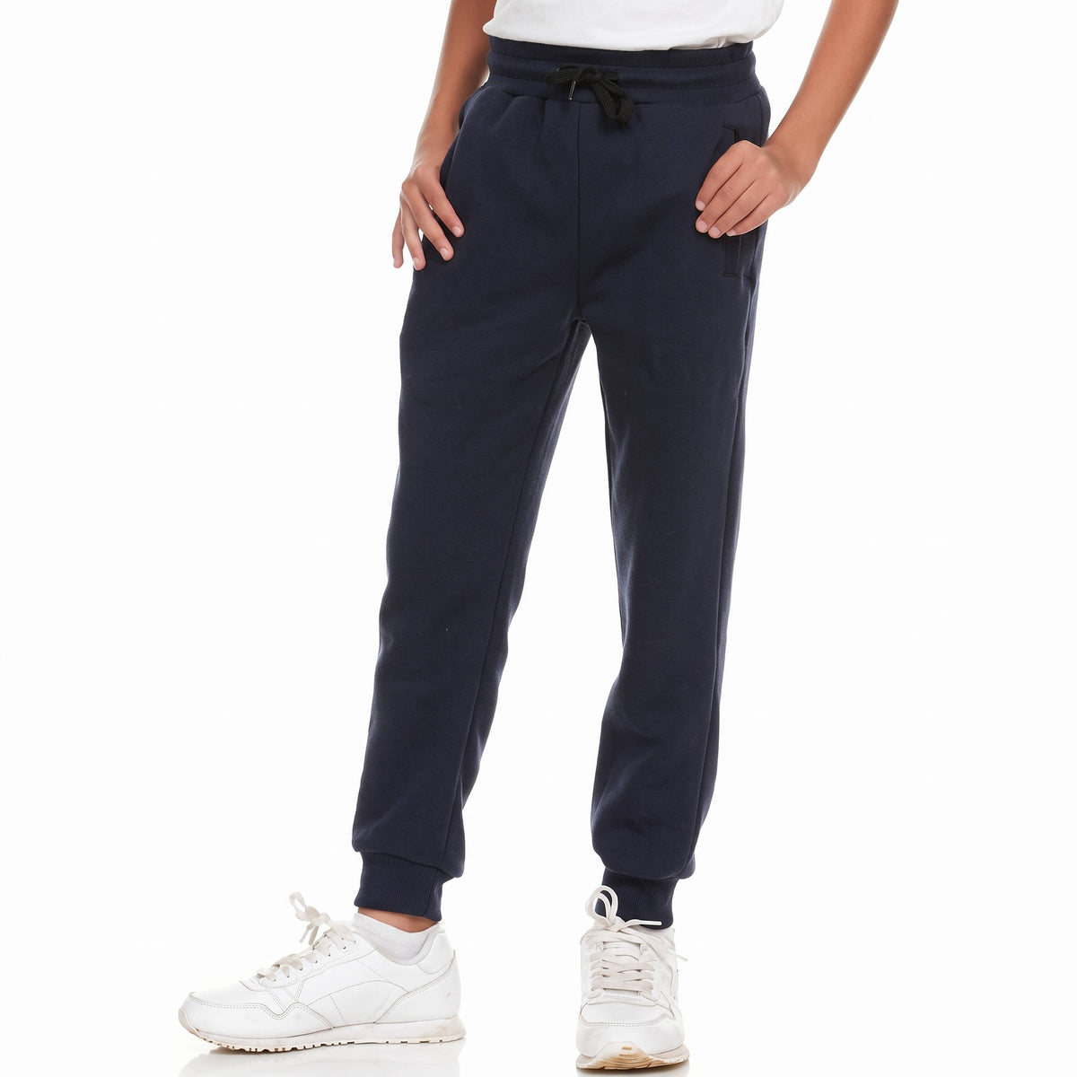 Boys Sweatpants 3 Pack, Fleece Joggers, Athletic Workout Pants with Zipper Pocket, Drawstring