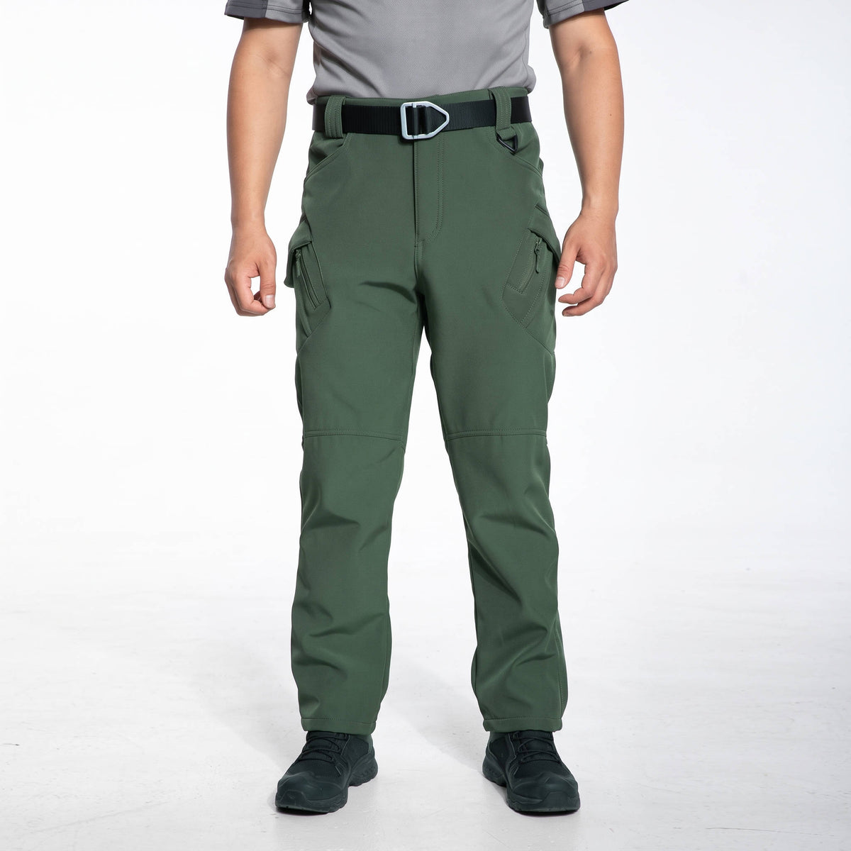 Mens Hunting Pants, Winter Snow Ski Pants with Fleece Lining, Waterproof Tactical Work Pants for Cold Weather Outdoor Use
