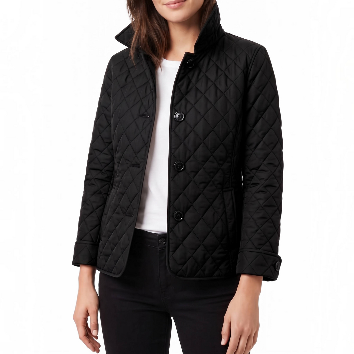 Womens Quilted Jacket, Lightweight Padded Outerwear