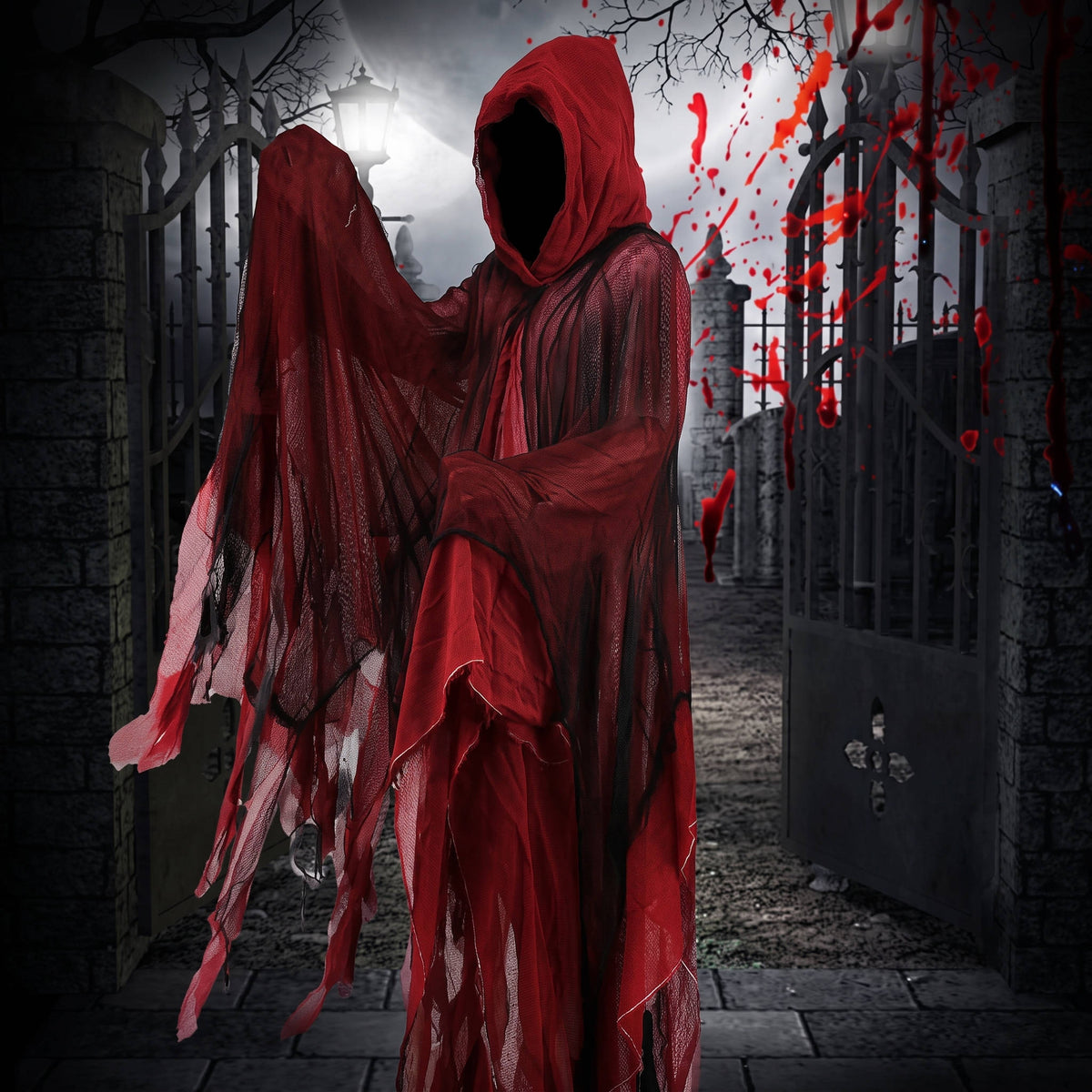 Grim Reaper Costume, Hooded Cloak for Men and Women, Halloween Cosplay Costume for Parties and Themed Events