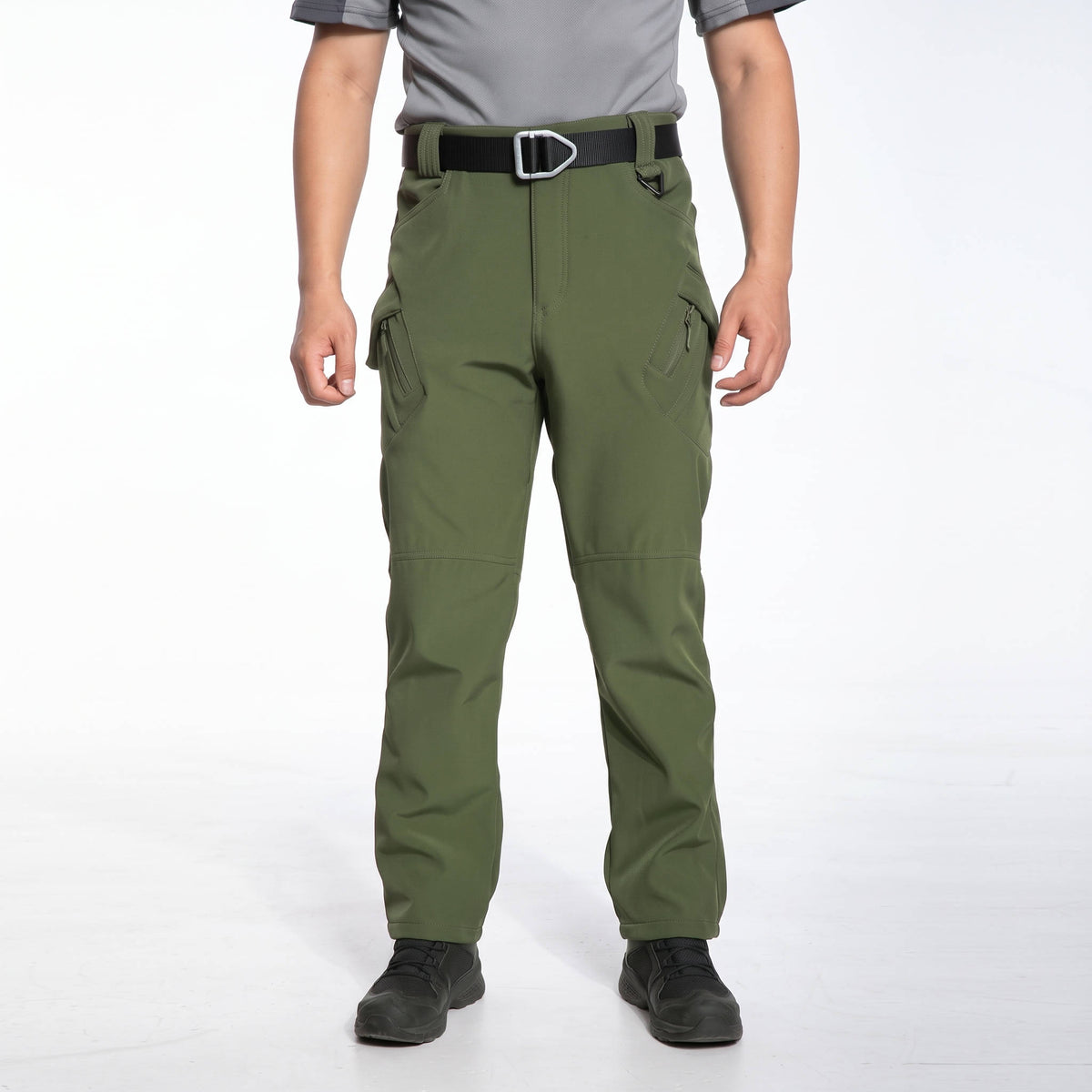Mens Hunting Pants, Winter Snow Ski Pants with Fleece Lining, Waterproof Tactical Work Pants for Cold Weather Outdoor Use