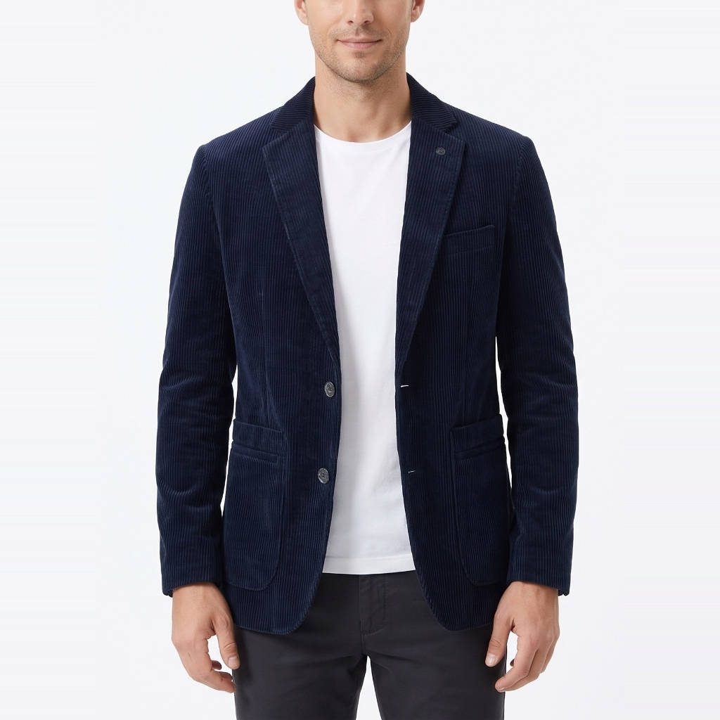 Mens Cotton Corduroy Blazer, Two Button Jacket