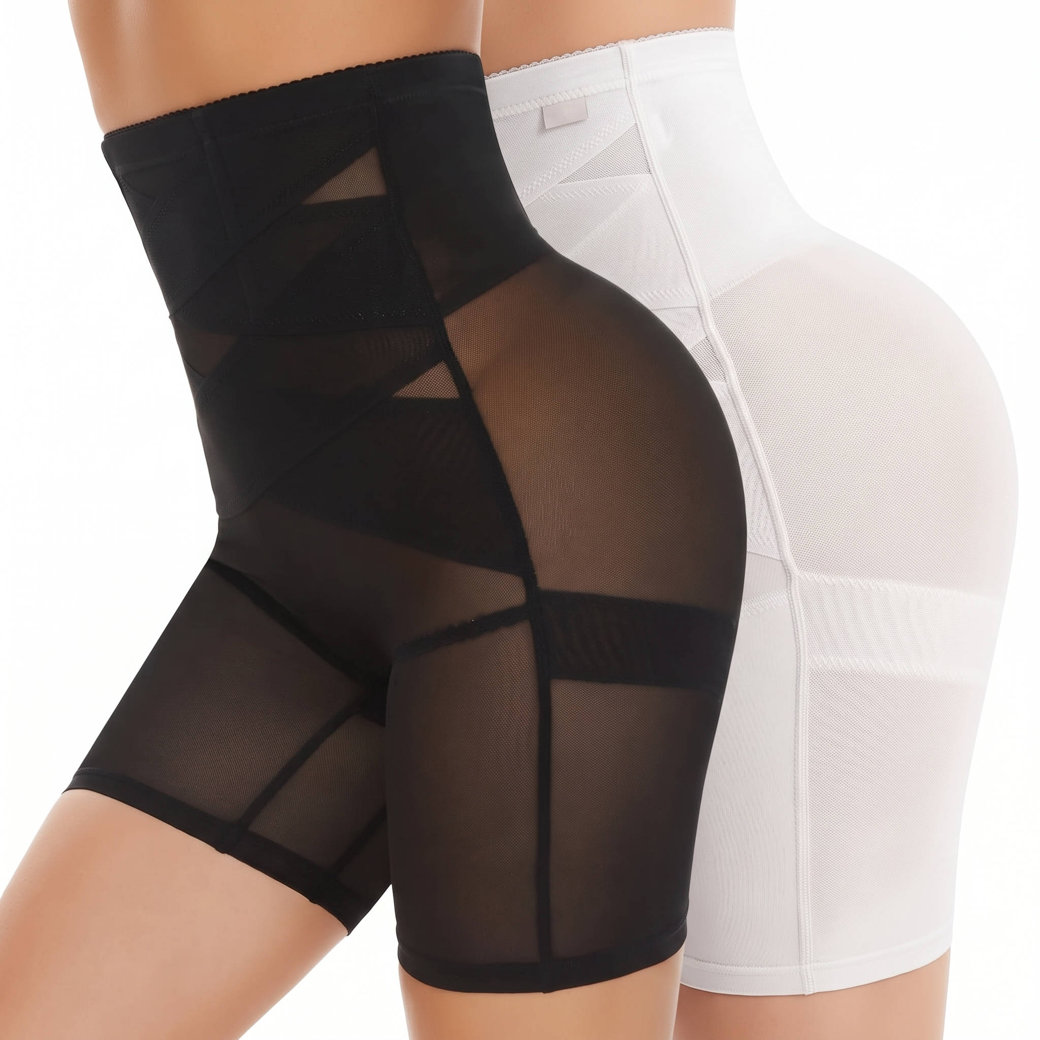 Womens Shapewear Panties, High Stretch Compression Underwear, Solid Color Waist Girdle