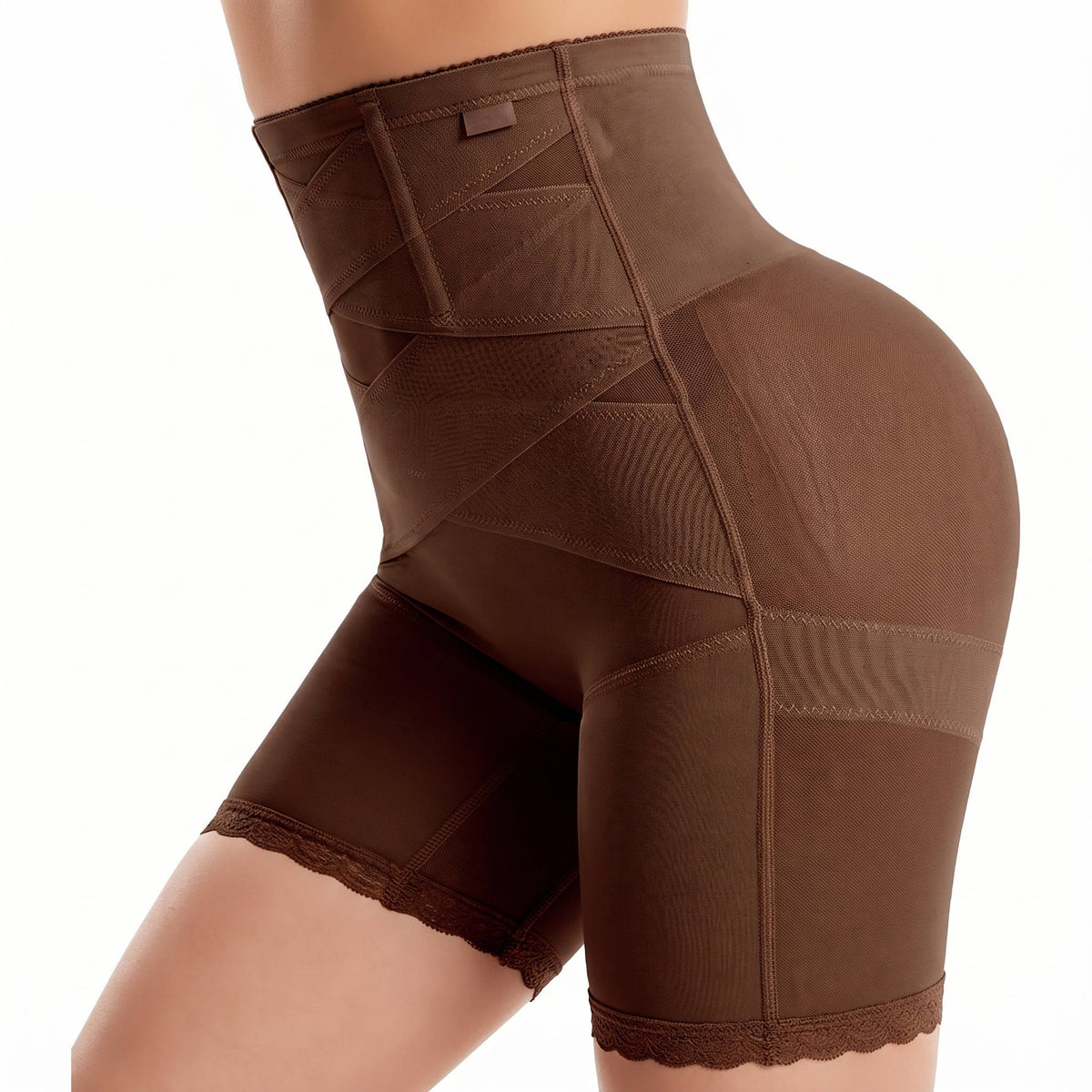 Womens Shapewear Panties, High Stretch Compression Underwear, Solid Color Waist Girdle