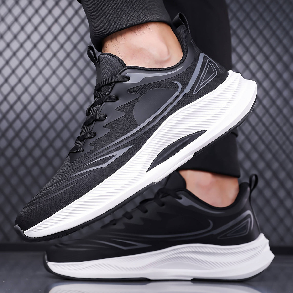 Sculpted Sole Sneakers, Modern Casual Shoes for Everyday Comfort and Style