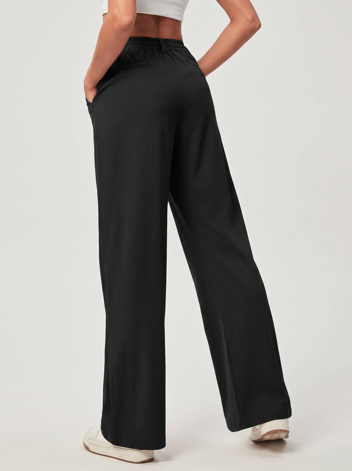 Womens Wide Leg Dress Pants, Business Casual Work Pants for Office Outfits and Professional Wear