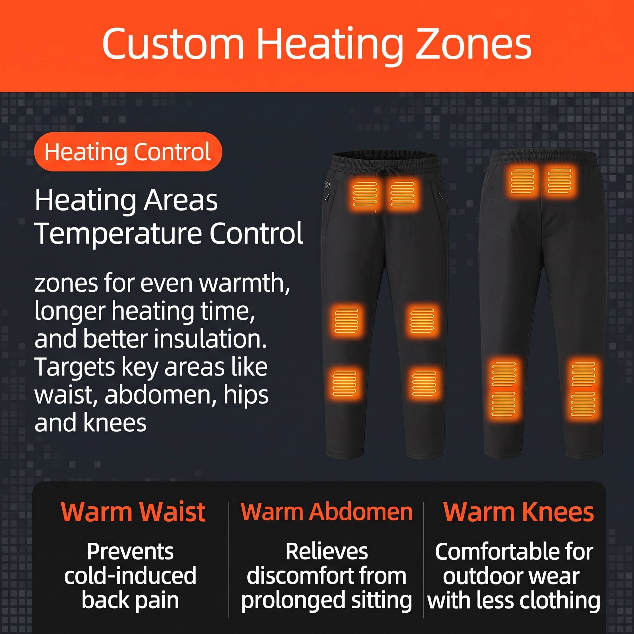 Women's Heated Pants, 12V Battery Powered, Warm Winter Pants for Cold Weather