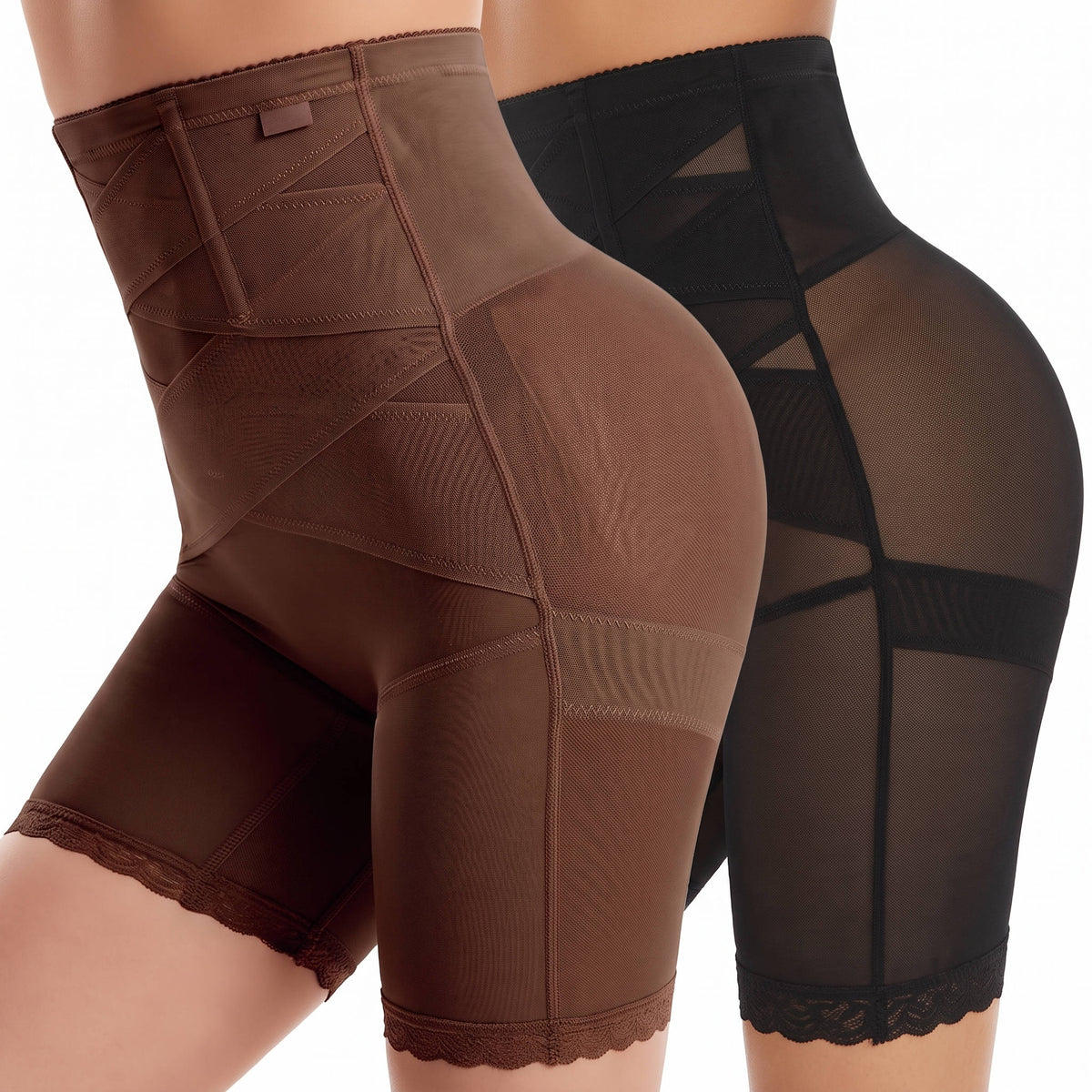 Womens Shapewear Panties, High Stretch Compression Underwear, Solid Color Waist Girdle