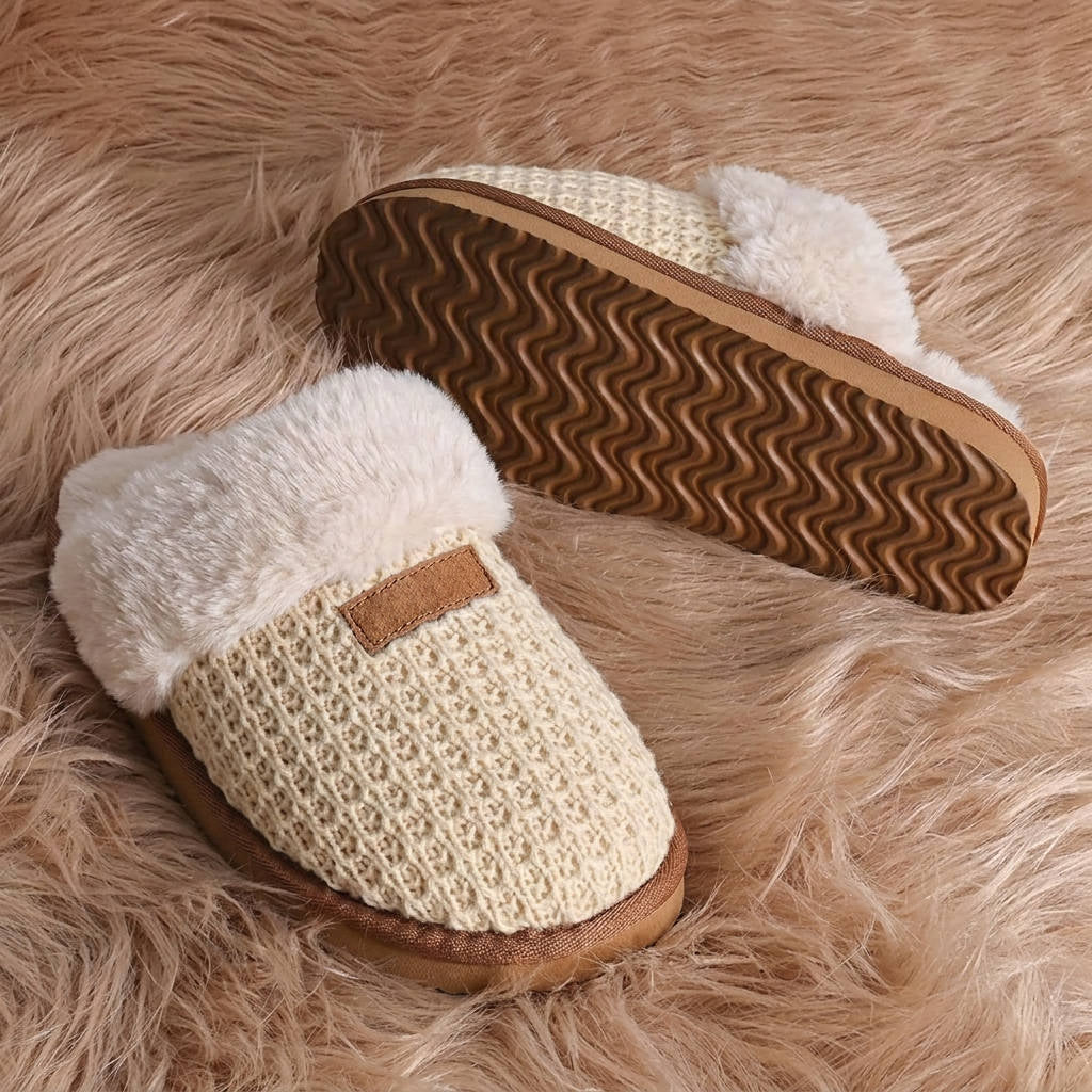 Womens Cozy House Slippers, Fuzzy Memory Foam Indoor Slip on Shoes