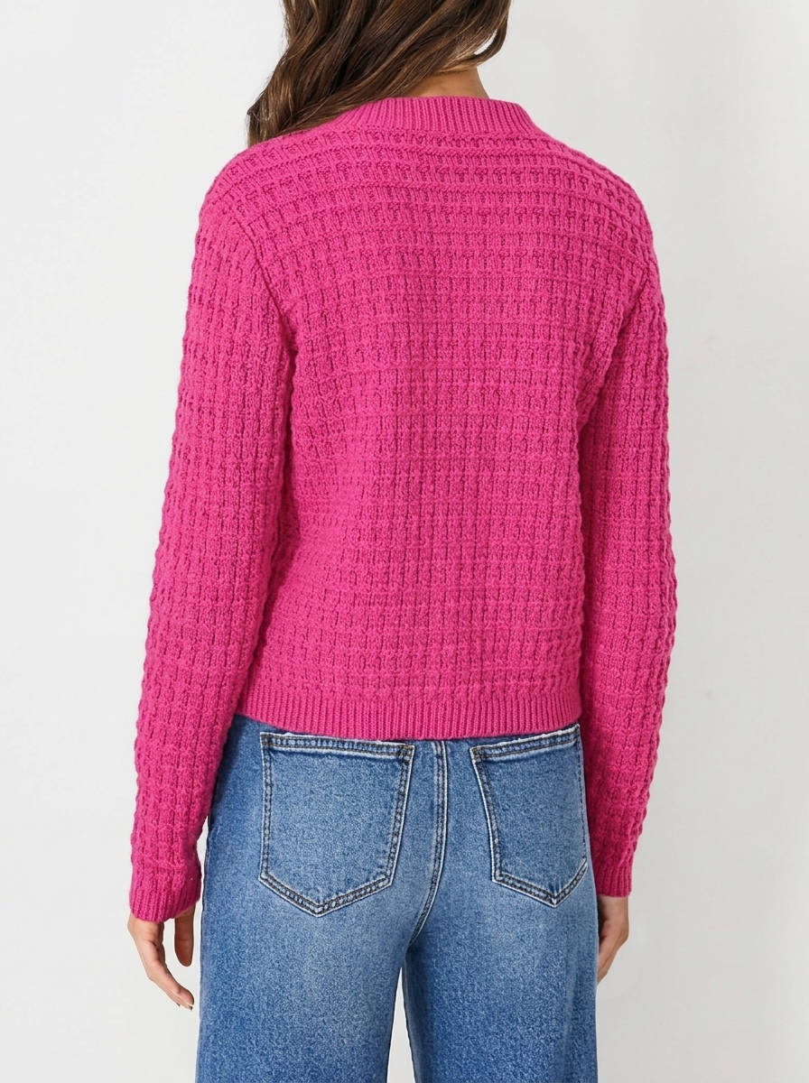 Womens Fall Lightweight Cardigan Sweater, Cozy Knit Cotton Long Sleeve Button Up Open Front