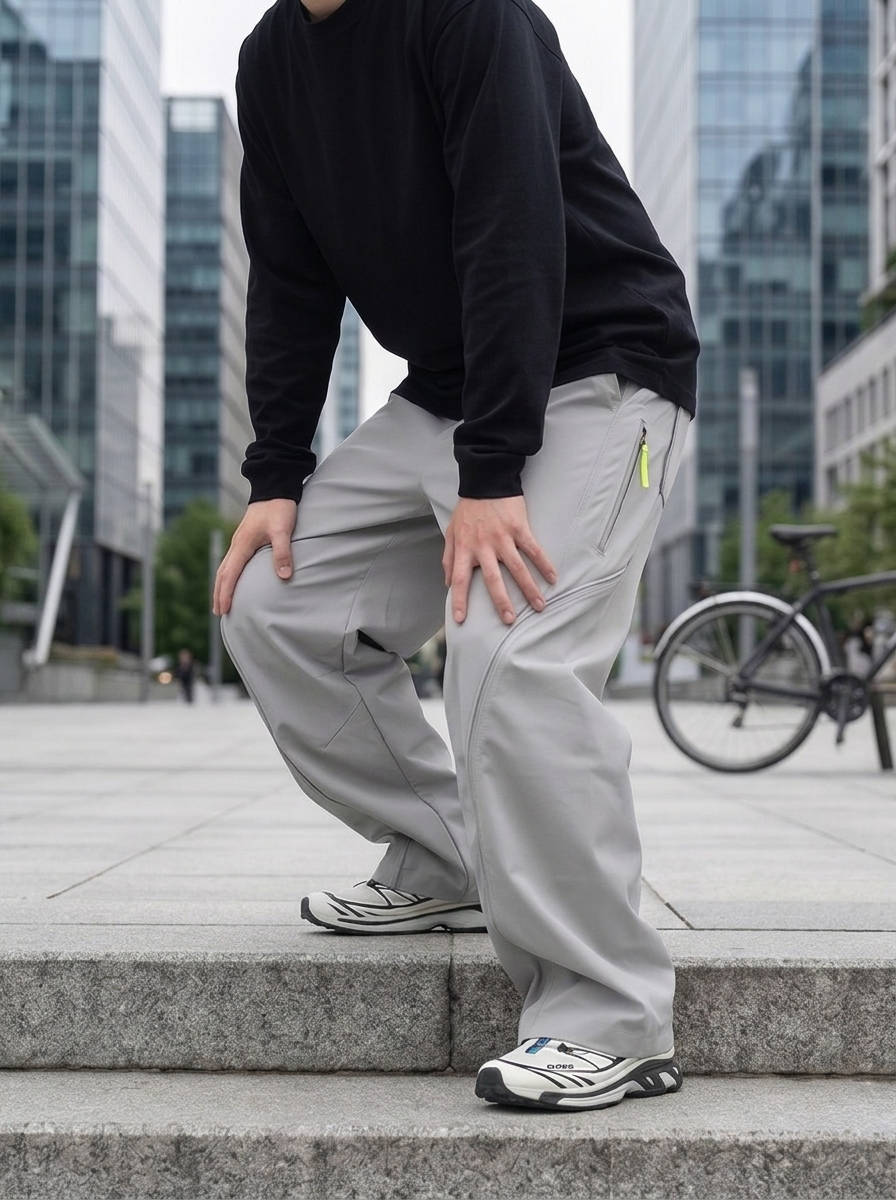 Unisex Water Resistant Cargo Pants, Lightweight Breathable Hiking Pants, Expandable Straight Fit Outdoor Trousers