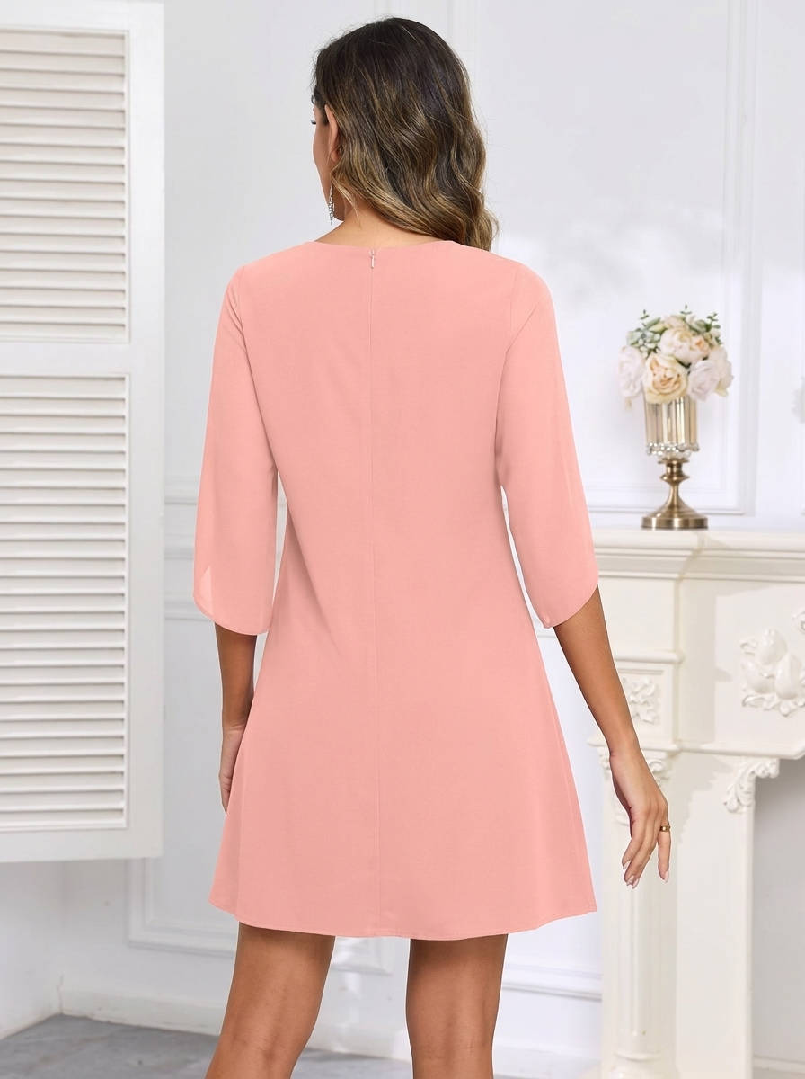 Womens Cocktail Dress, Flutter Sleeve Short Wedding Guest Dress for Elegant Events