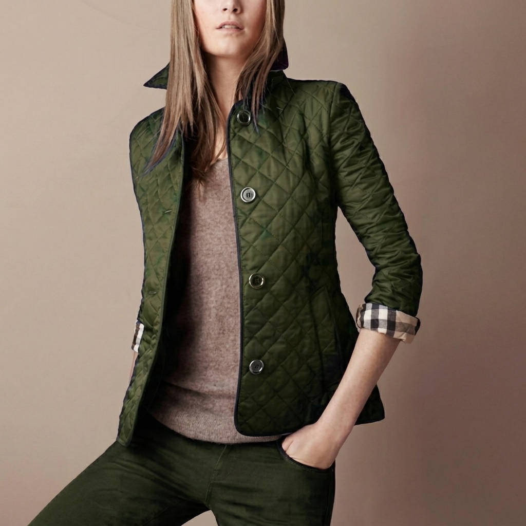 Women's Quilted Jacket, Lightweight Padded Outerwear