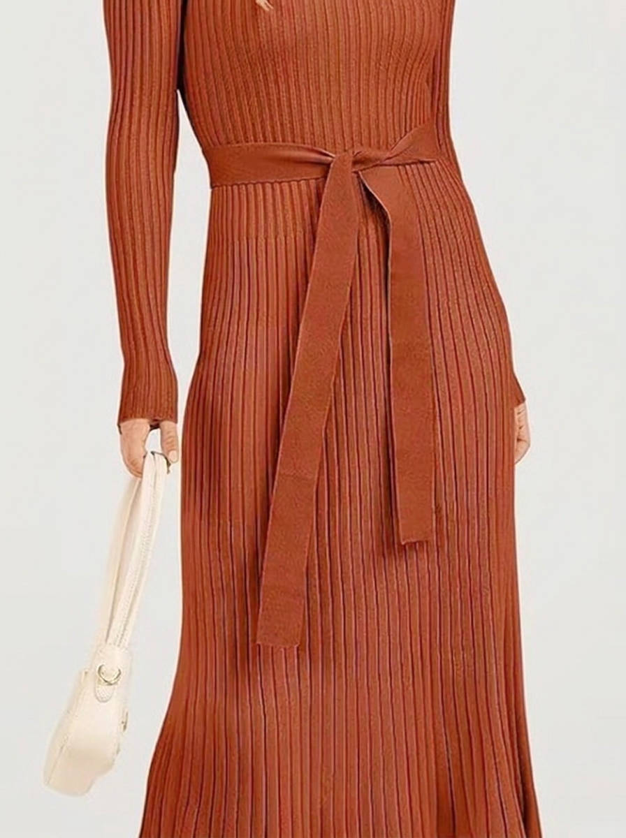 Womens Fall Cable Knit Midi Dress, Long Sleeve V Neck Sweater Dress, 2026 Seasonal Outfit