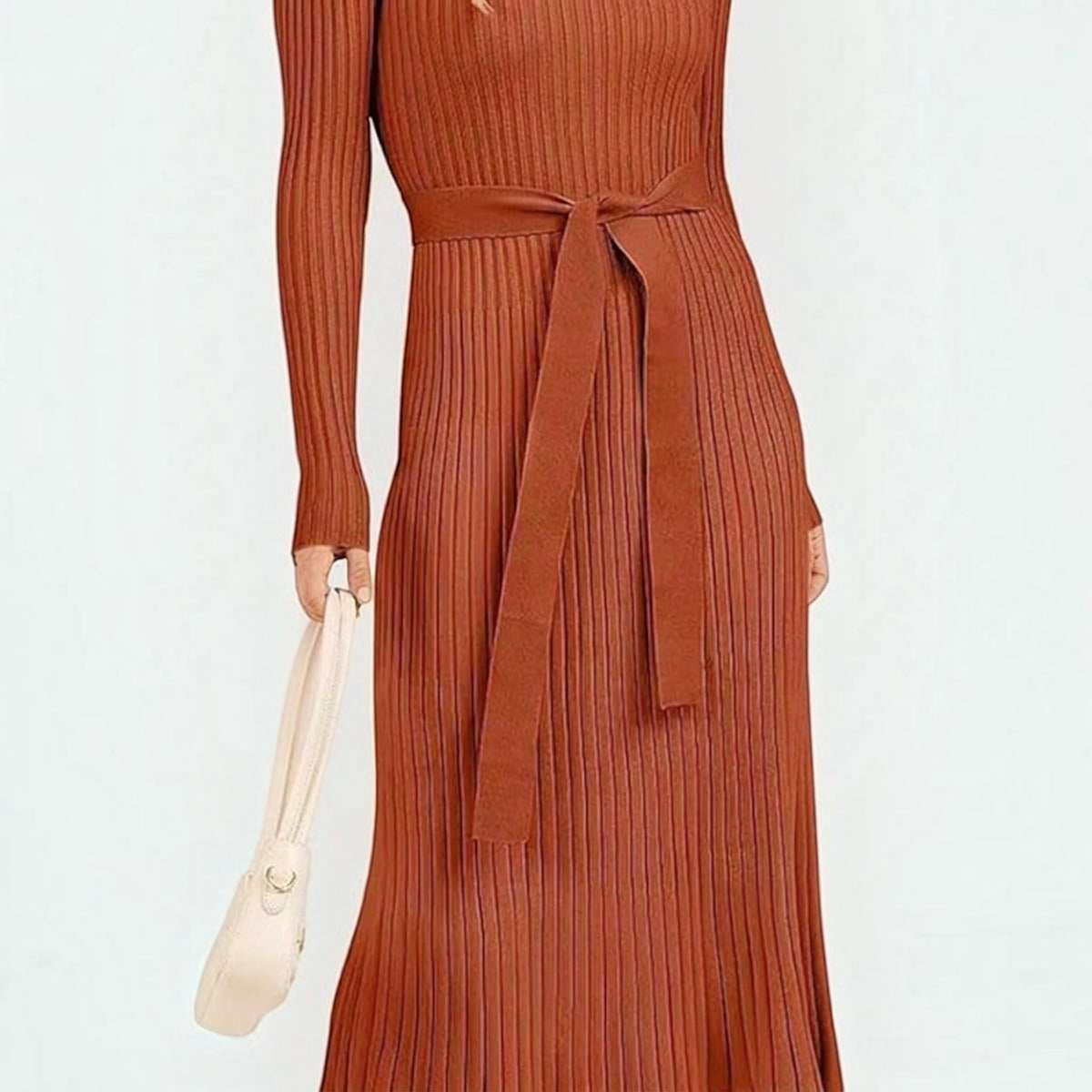 Womens Fall Cable Knit Midi Dress, Long Sleeve V Neck Sweater Dress, 2026 Seasonal Outfit