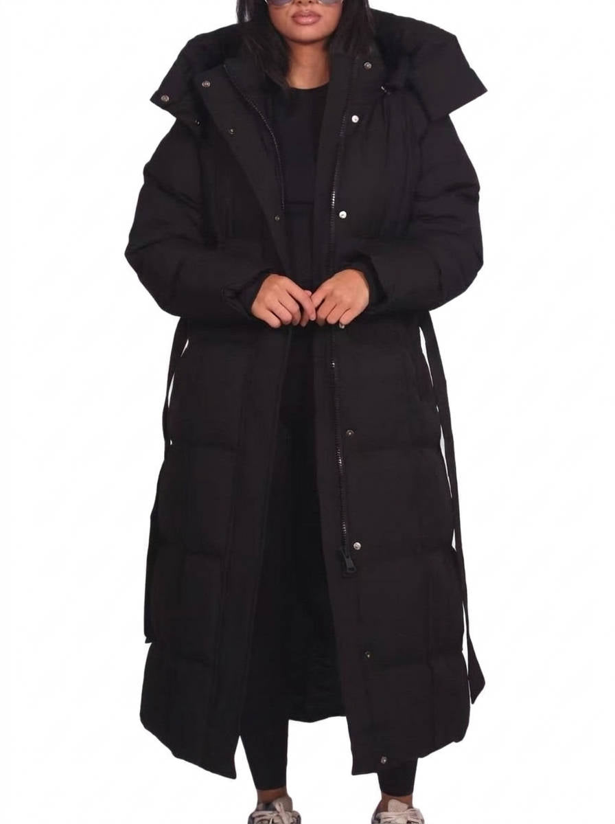Womens Puffer Coat, Luciana Hooded Winter Coat, Warm Quilted Outerwear