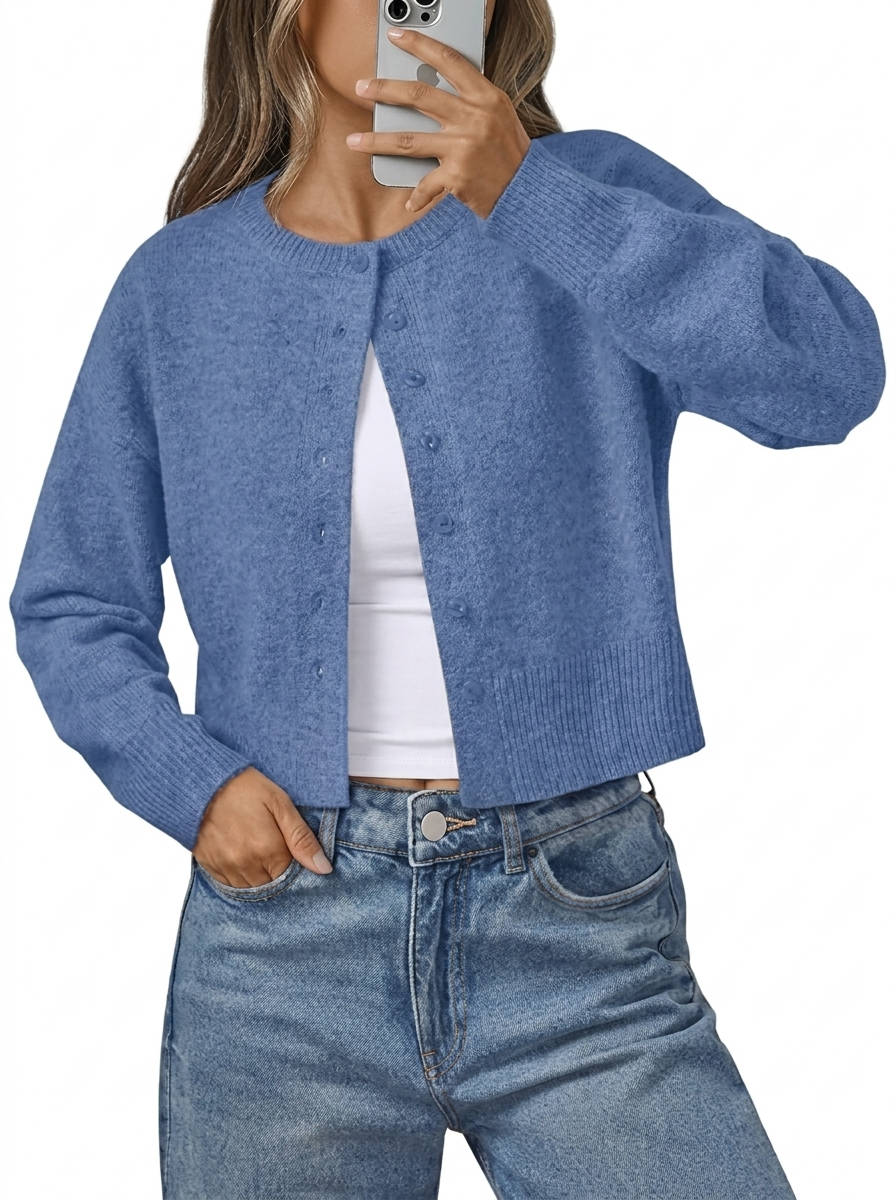 Cropped Cardigan Sweaters for Women, Lightweight Knit Button Down Cardigan, 2026 Fall Fashion Clothes