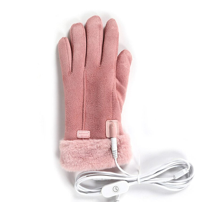 Electric Heated Gloves with Touchscreen friendly Fingers and Three Heat Settings 7 Hour Battery