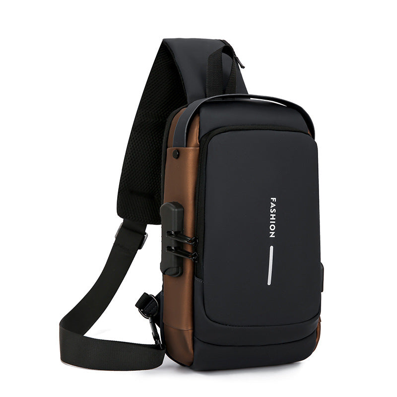 Sling Bag with Multiple Compartments and Weather Resistant Construction