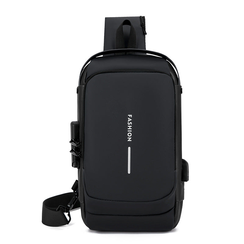 Sling Bag with Multiple Compartments and Weather Resistant Construction